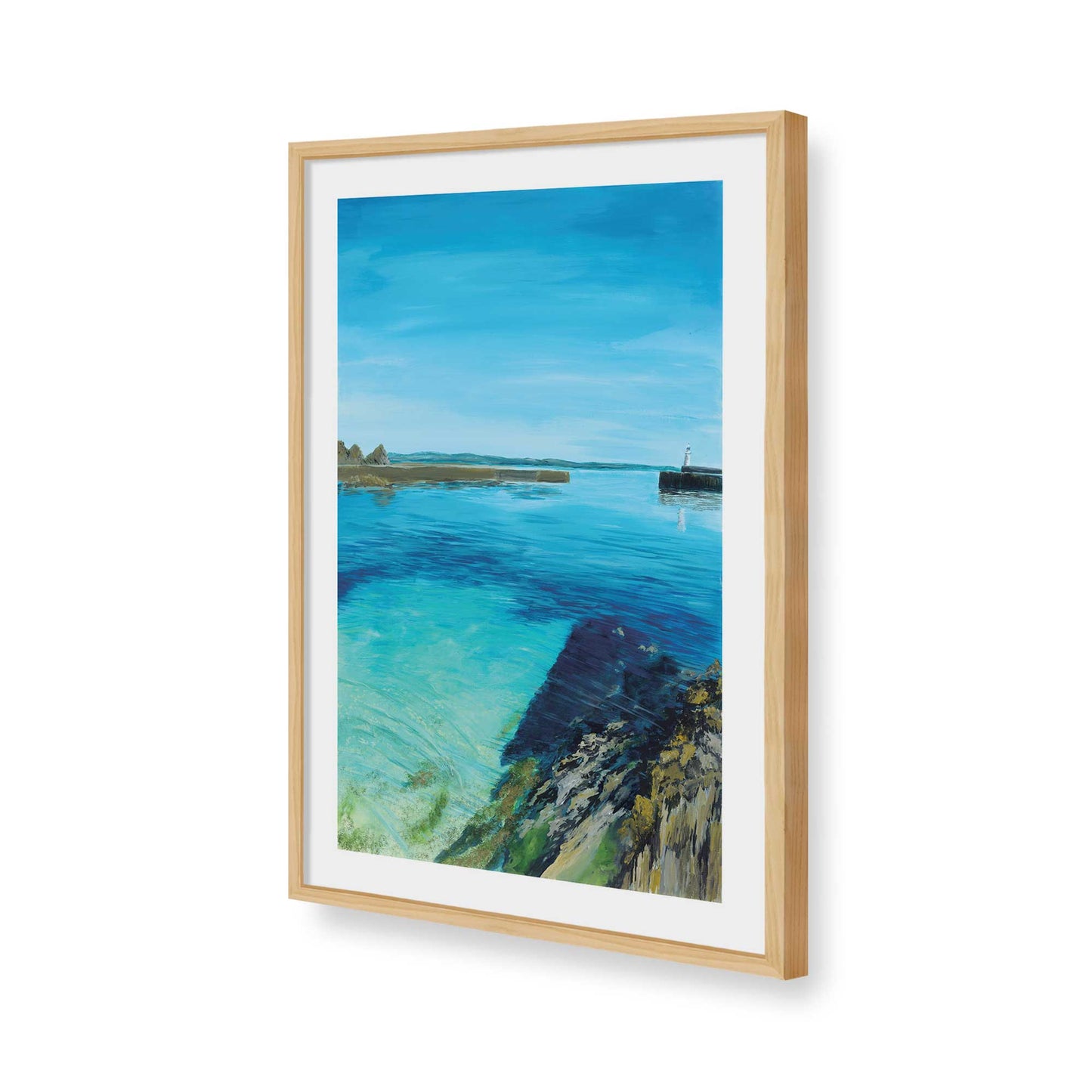 [Color:American Maple], Picture of art in a American Maple frame of the corner