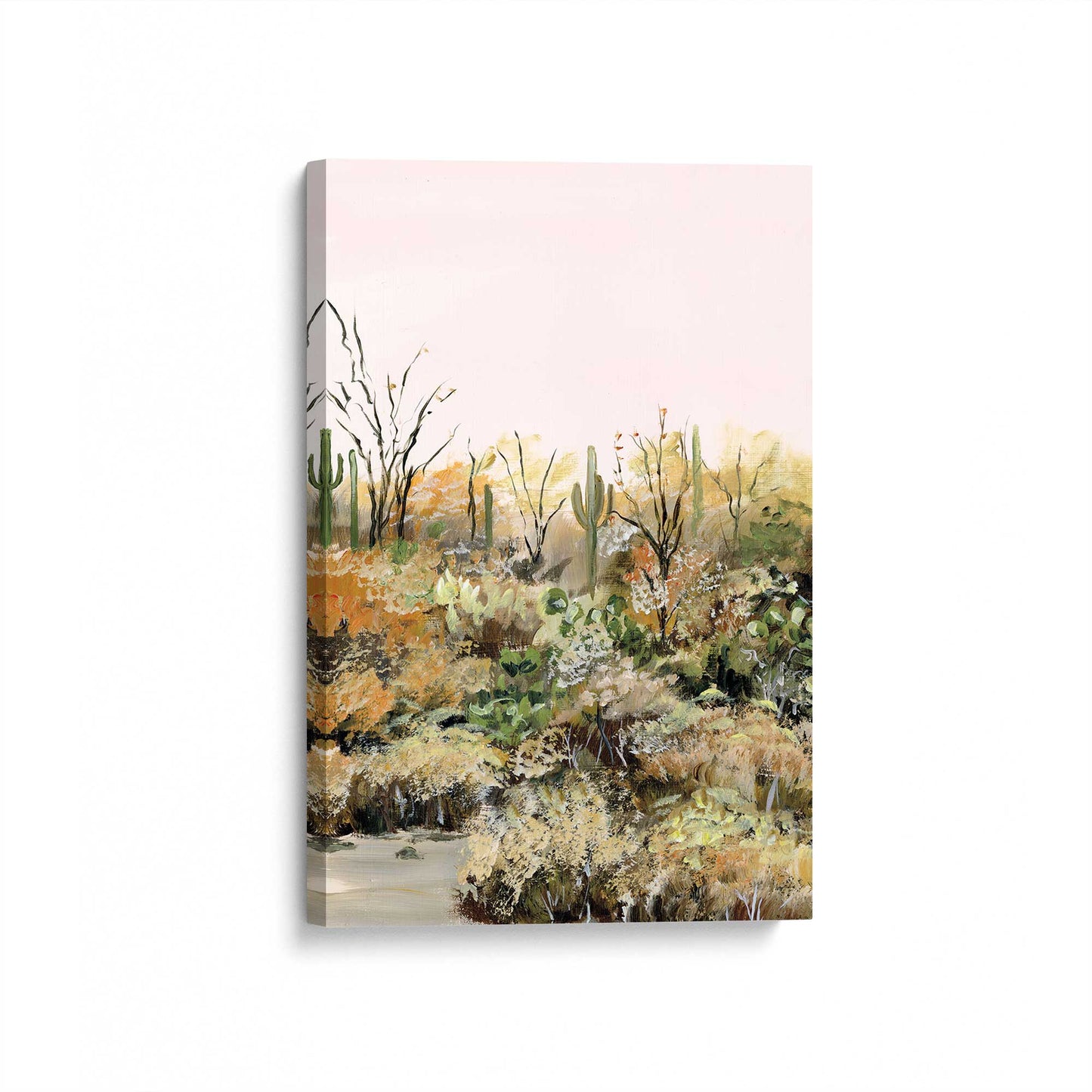 [Color:Stretched Canvas], Picture of art at an angle