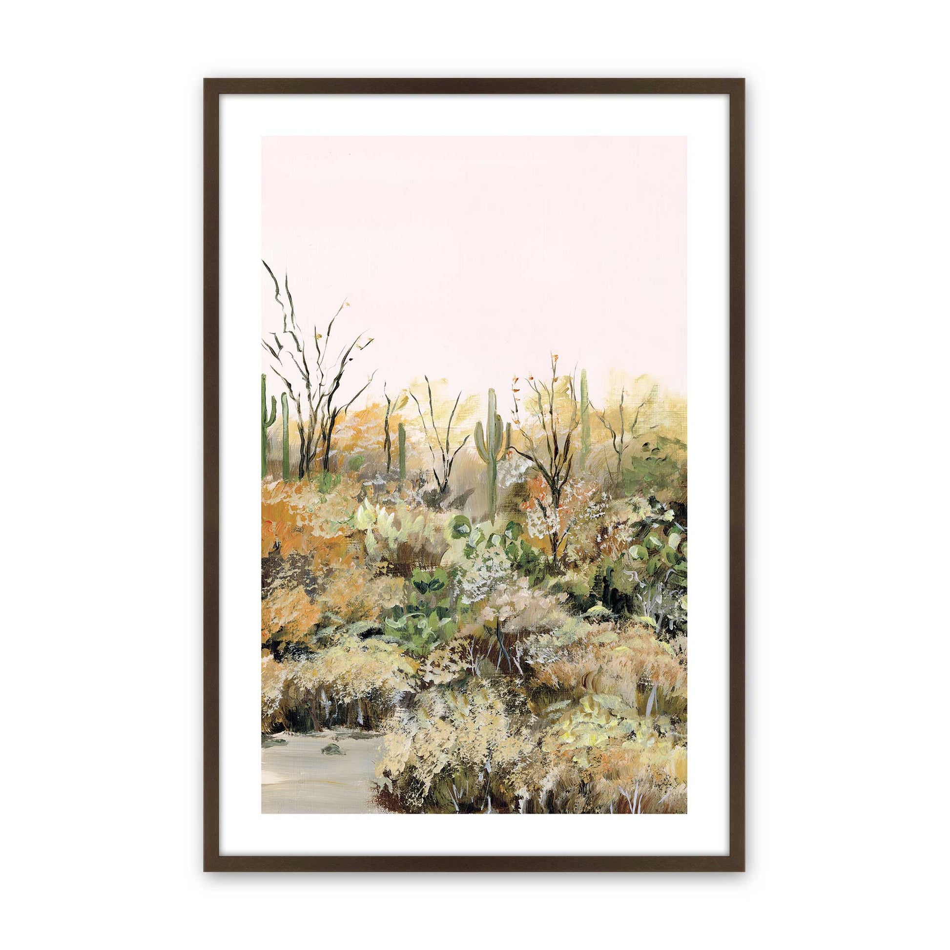[Color:Brown], Picture of art in a Brown frame