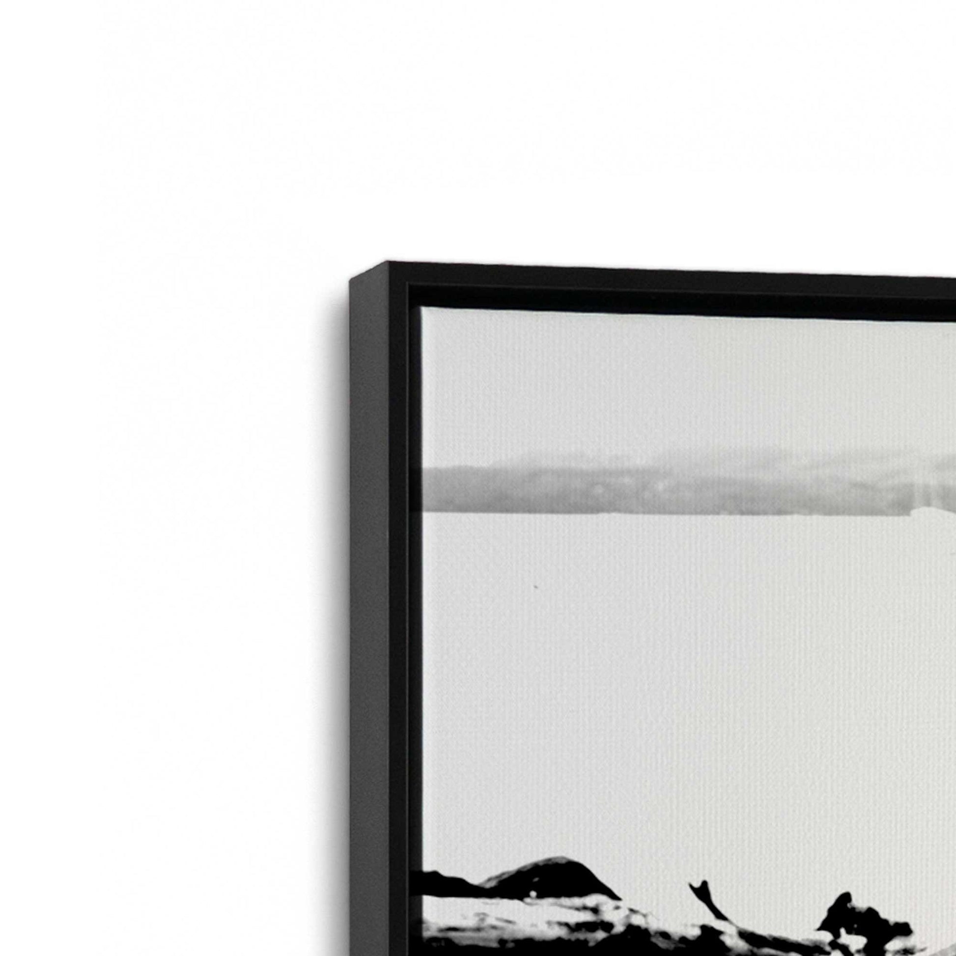 [Color:Satin Black], Picture of art in a Satin Black frame at an angle