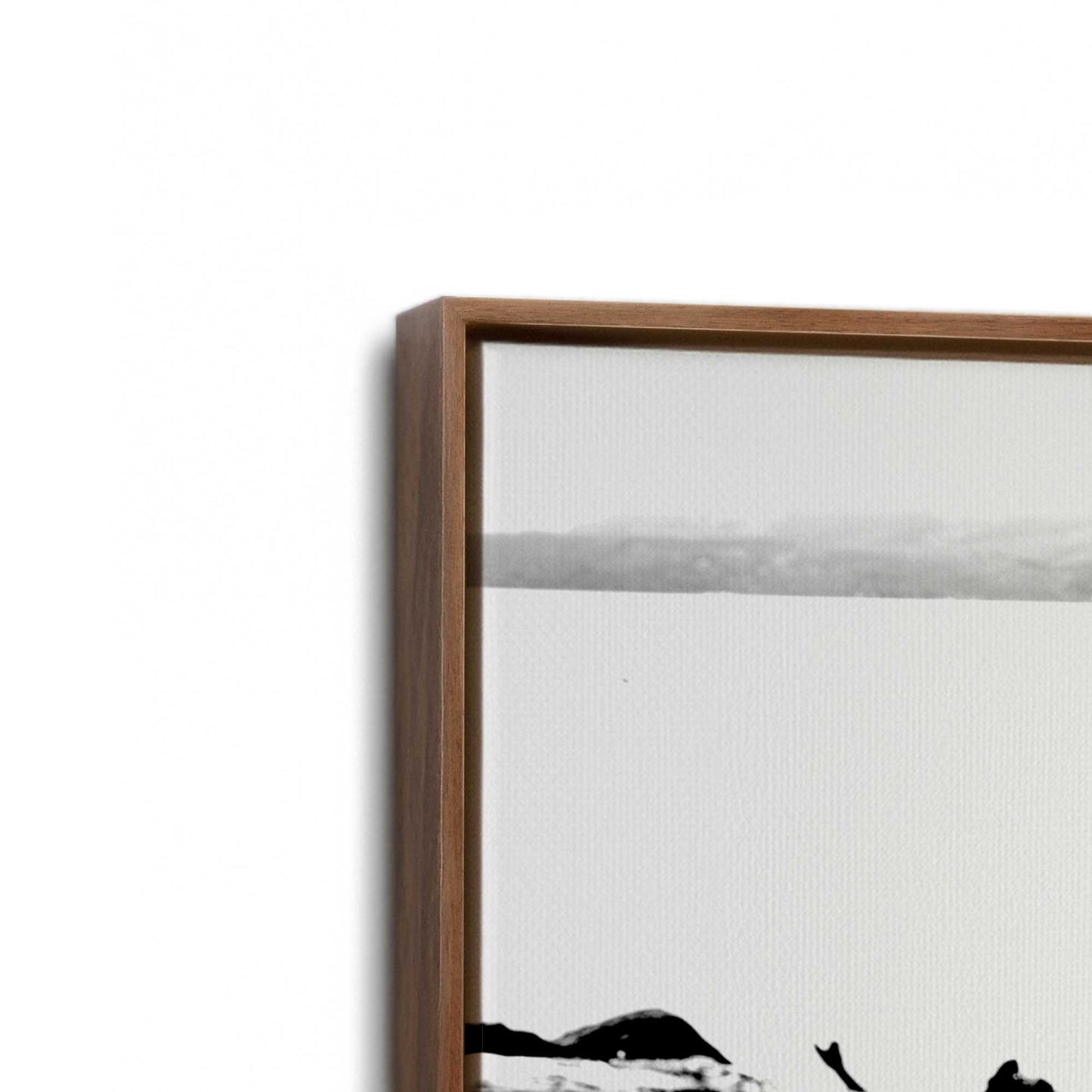[Color:Walnut], Picture of art in a Walnut frame at an angle