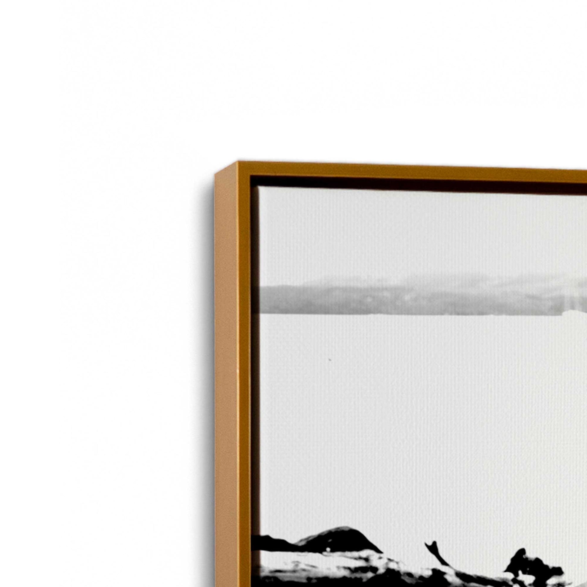 [Color:Polished Gold], Picture of art in a Polished Gold frame at an angle