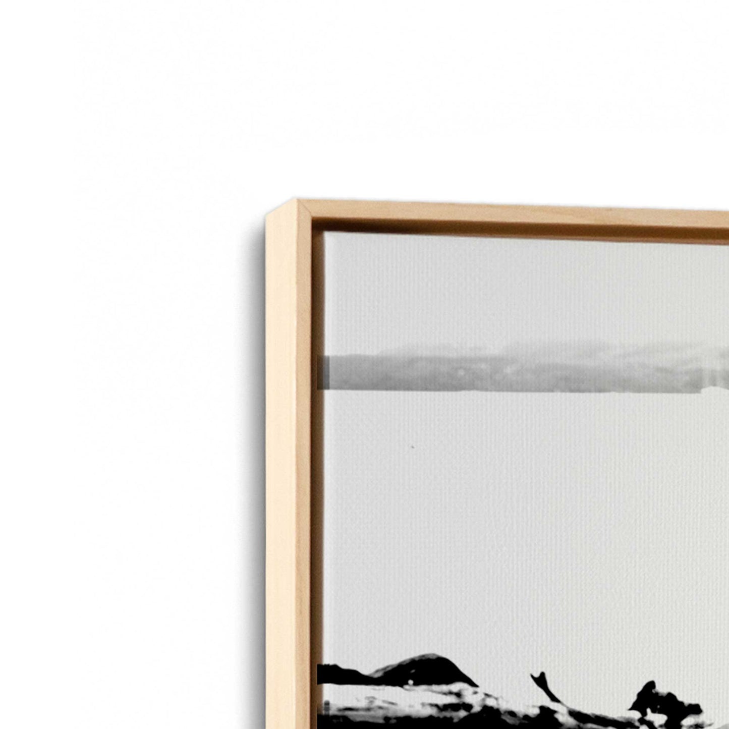 [Color:American Maple], Picture of art in a American Maple frame at an angle