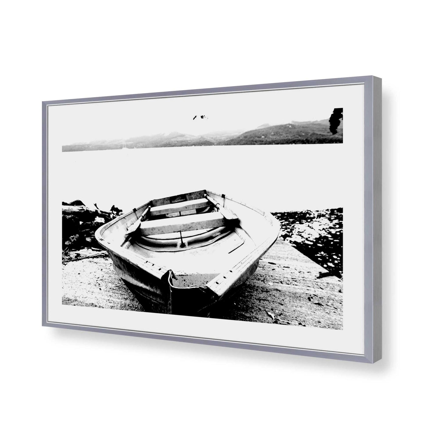 [Color:Polished Chrome], Picture of art in a Polished Chrome frame of the corner
