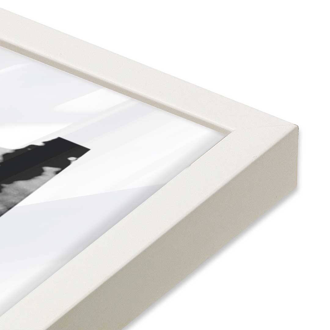 [Color:Opaque White], Picture of art in a Opaque White frame at an angle
