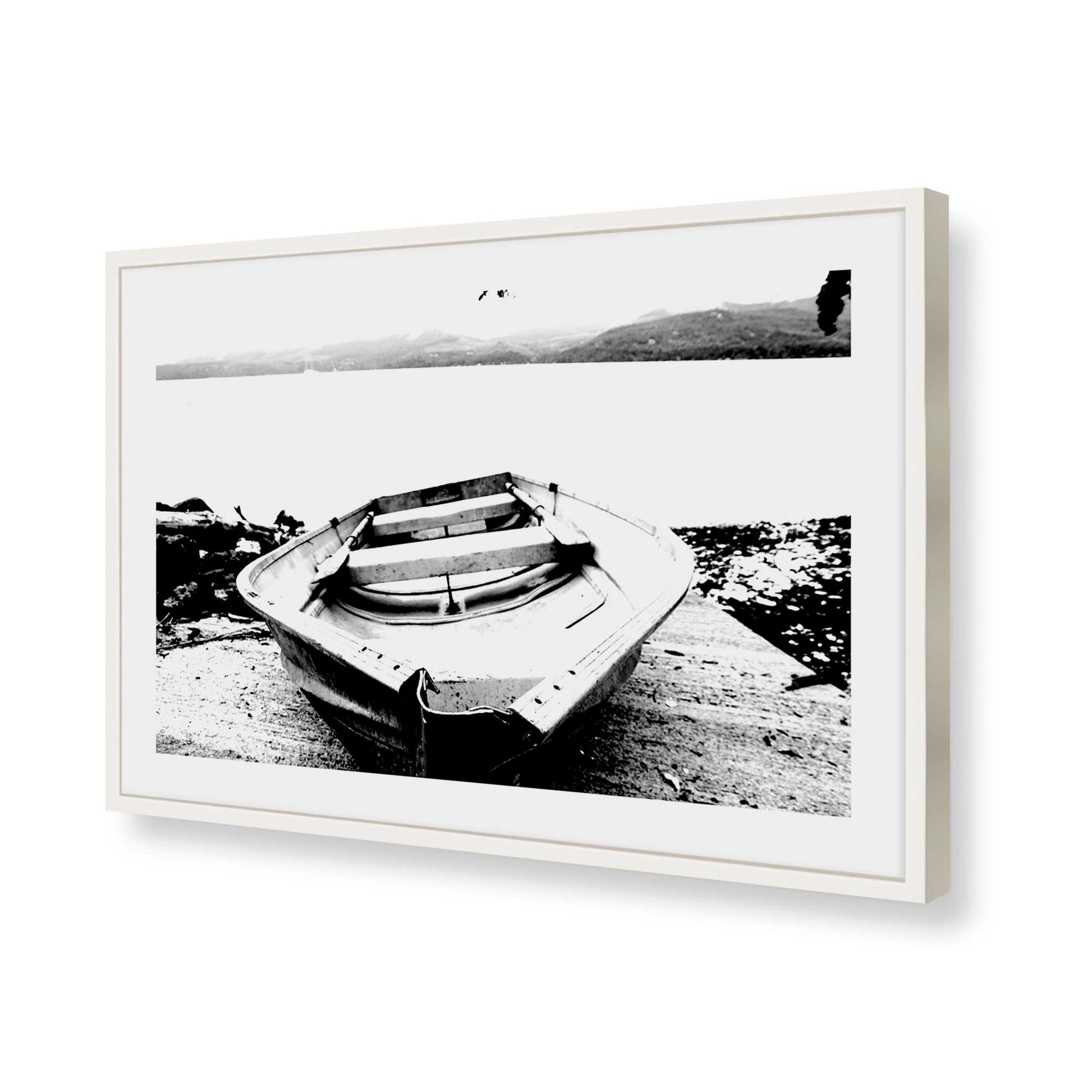 [Color:Opaque White], Picture of art in a Opaque White frame of the corner