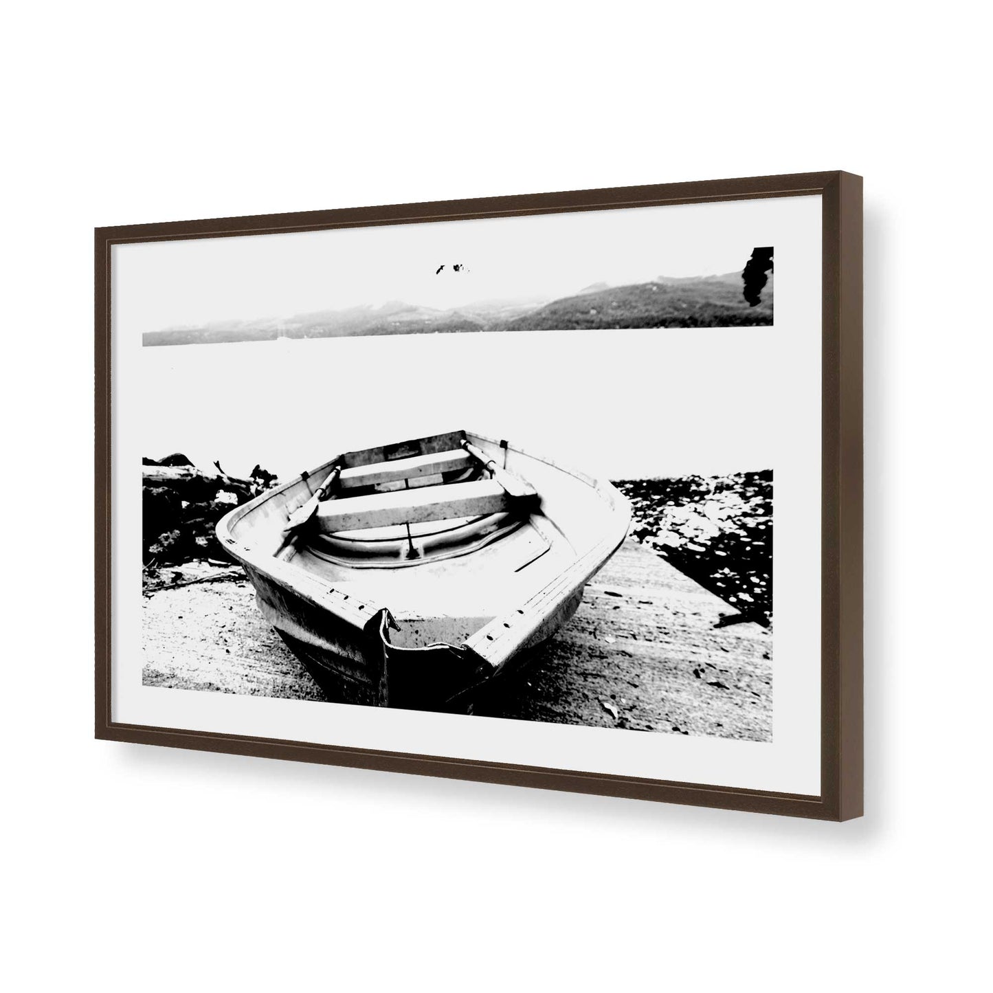 [Color:Brown], Picture of art in a Brown frame of the corner