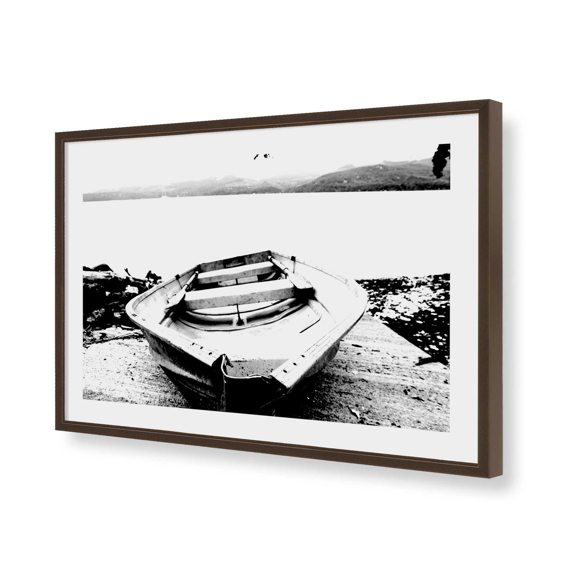 [Color:Brown], Picture of art in a Brown frame of the corner
