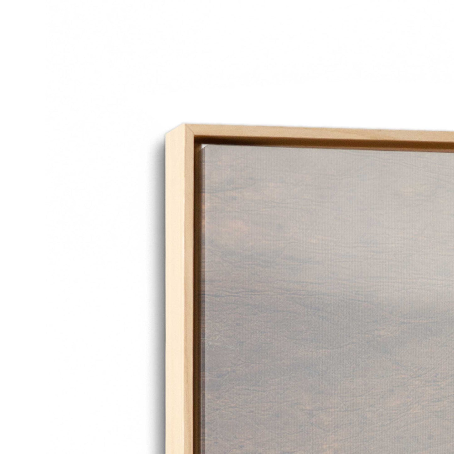 [Color:American Maple], Picture of art in a American Maple frame at an angle