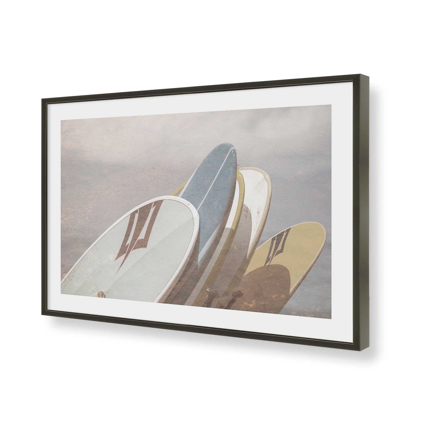 [Color:Satin Black], Picture of art in a Satin Black frame of the corner