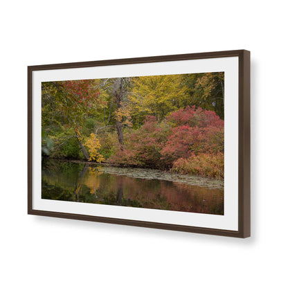 [Color:Brown], Picture of art in a Brown frame of the corner