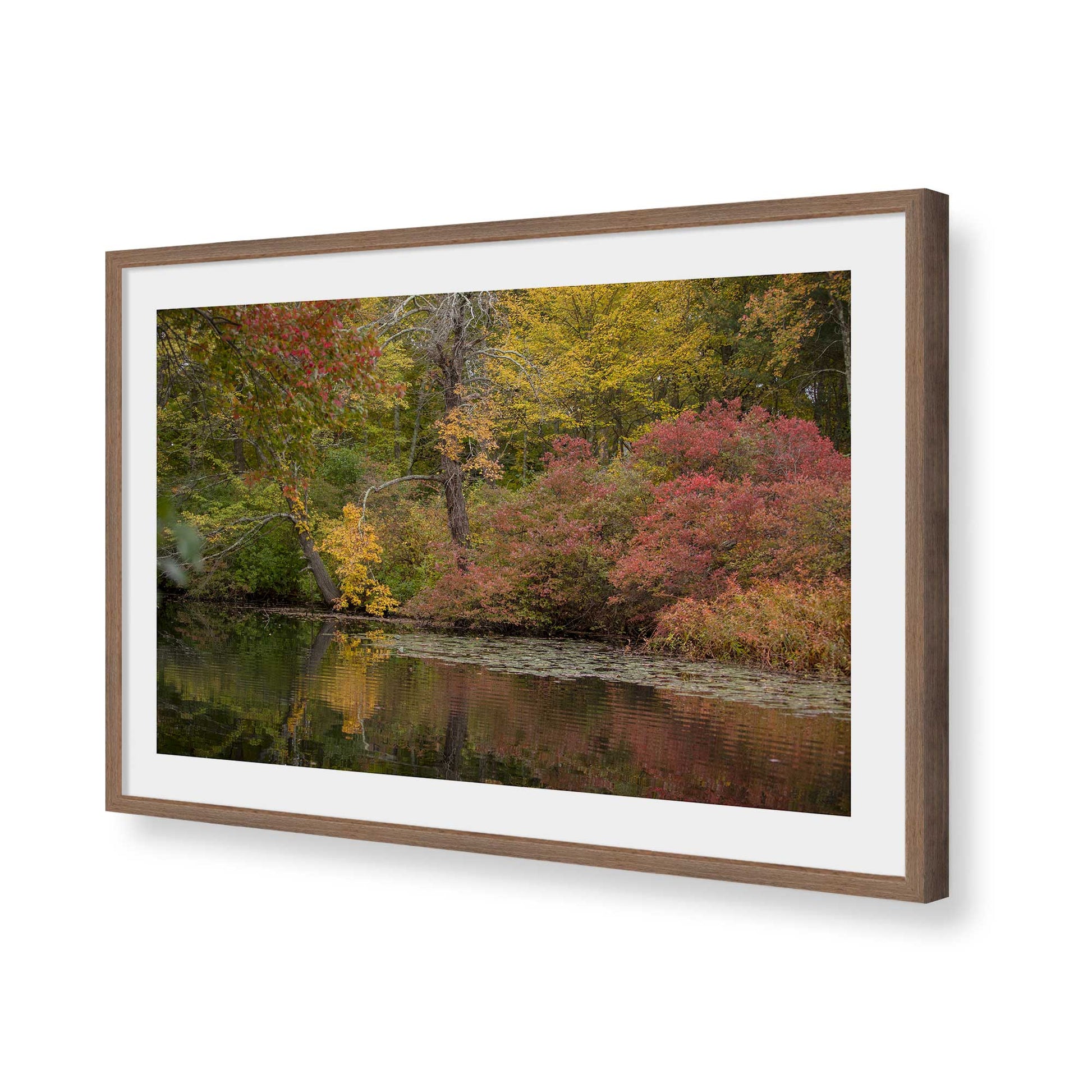 [Color:Walnut], Picture of art in a Walnut frame of the corner