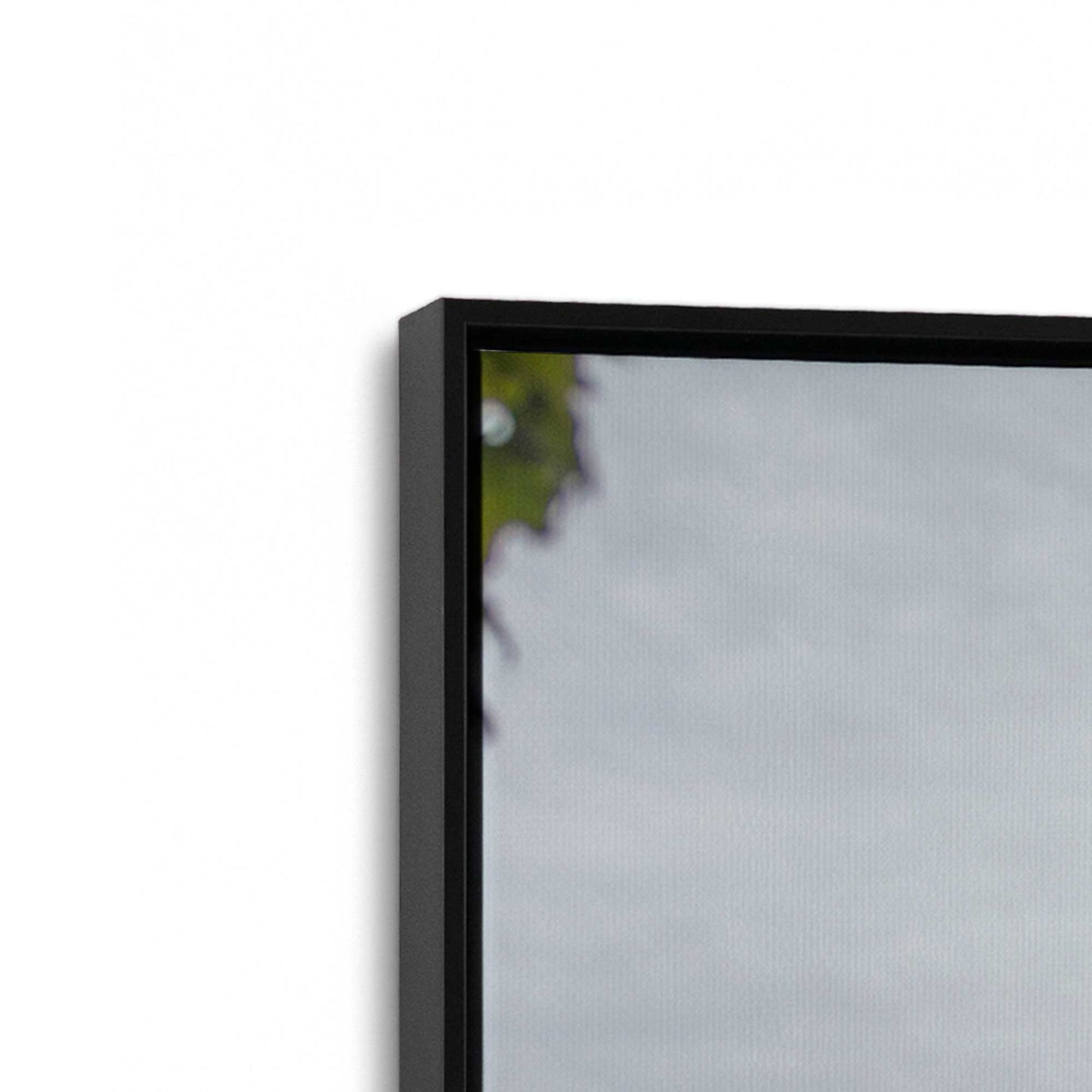 [Color:Satin Black], Picture of art in a Satin Black frame at an angle