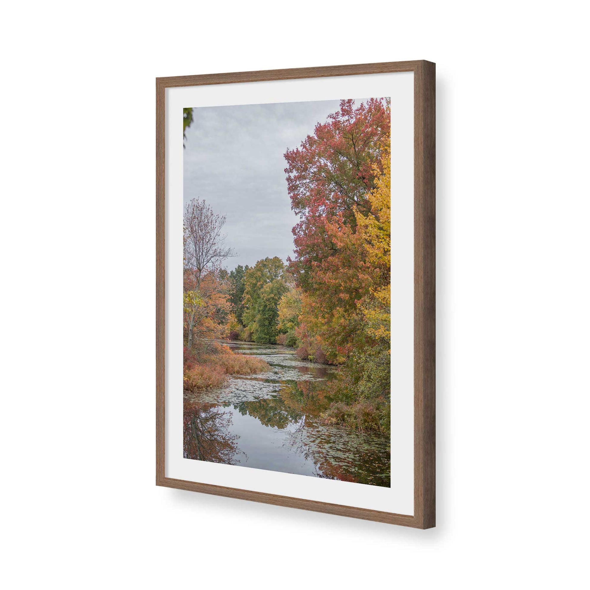 [Color:Walnut], Picture of art in a Walnut frame of the corner