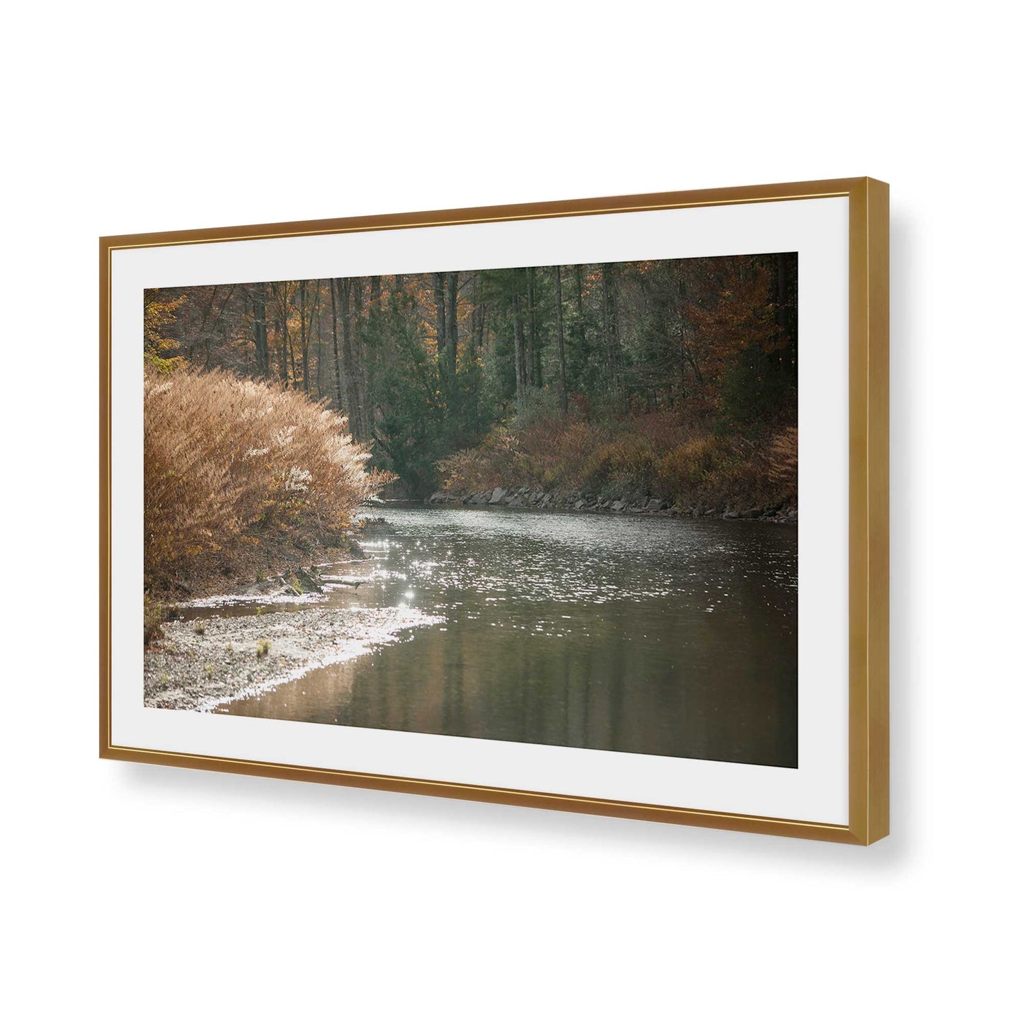 [Color:Polished Gold], Picture of art in a Polished Gold frame of the corner