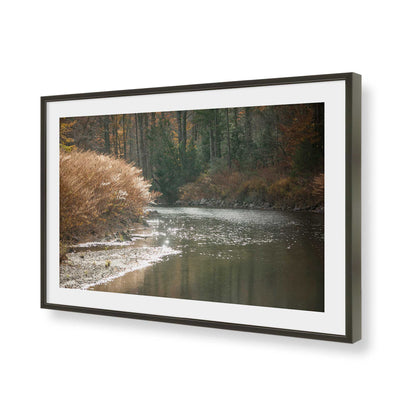 [Color:Satin Black], Picture of art in a Satin Black frame of the corner