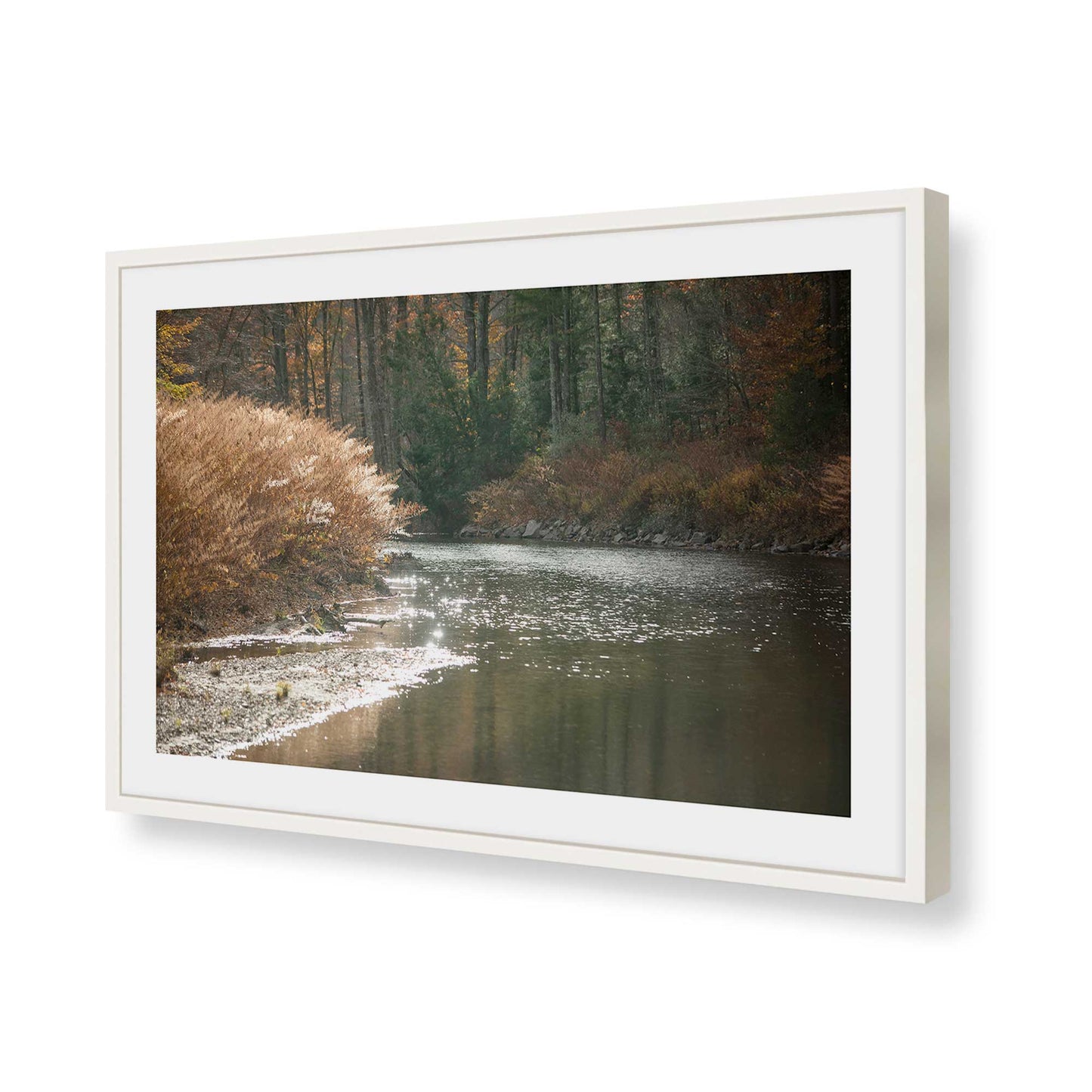 [Color:Opaque White], Picture of art in a Opaque White frame of the corner