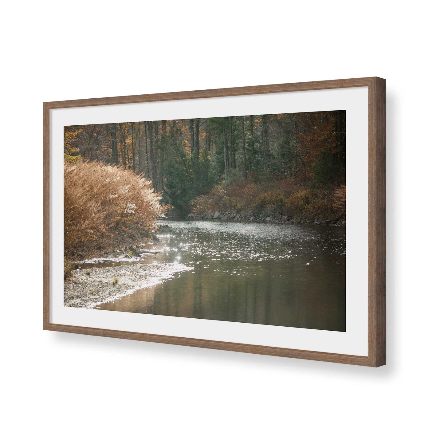 [Color:Walnut], Picture of art in a Walnut frame of the corner