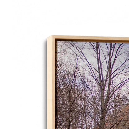 [Color:American Maple], Picture of art in a American Maple frame at an angle