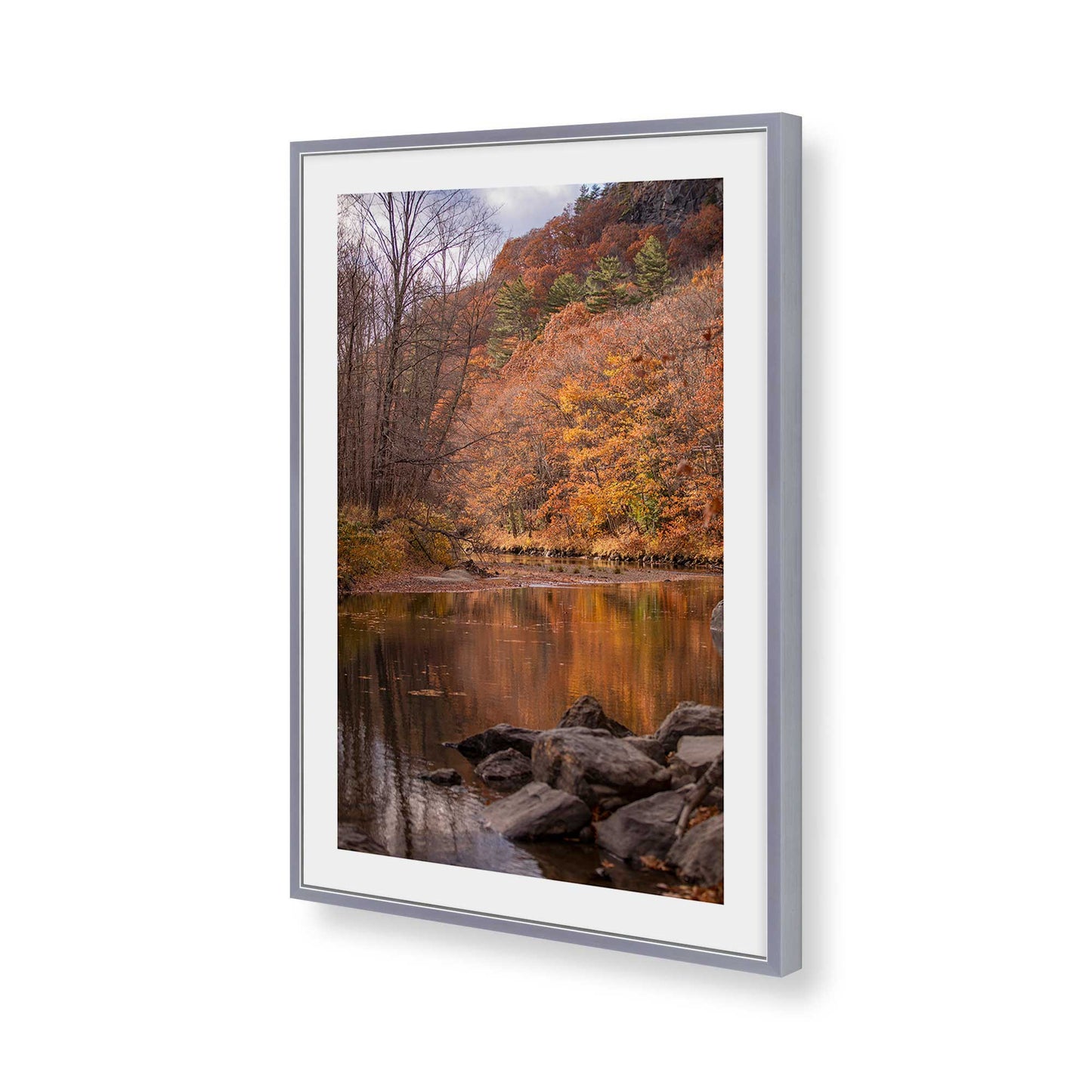 [Color:Polished Chrome], Picture of art in a Polished Chrome frame of the corner