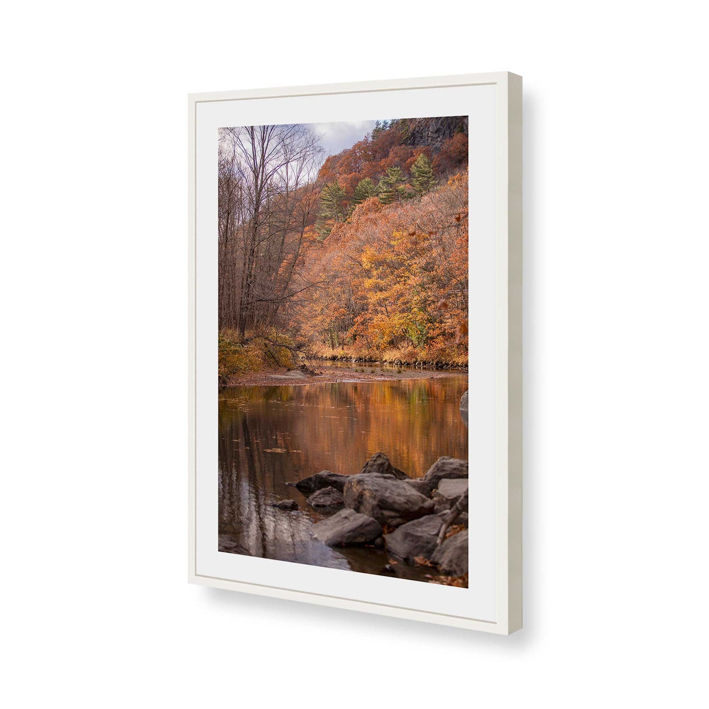[Color:Opaque White], Picture of art in a Opaque White frame of the corner