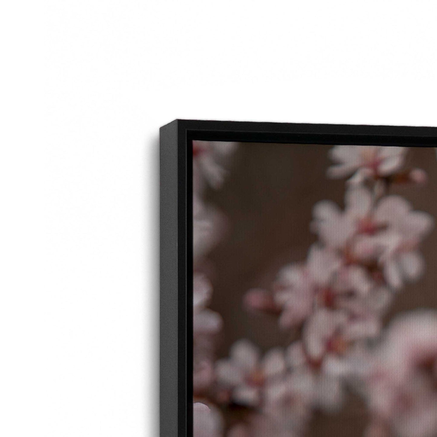 [Color:Satin Black], Picture of art in a Satin Black frame at an angle