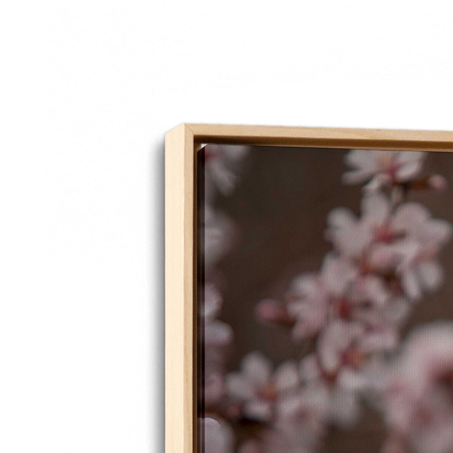 [Color:American Maple], Picture of art in a American Maple frame at an angle