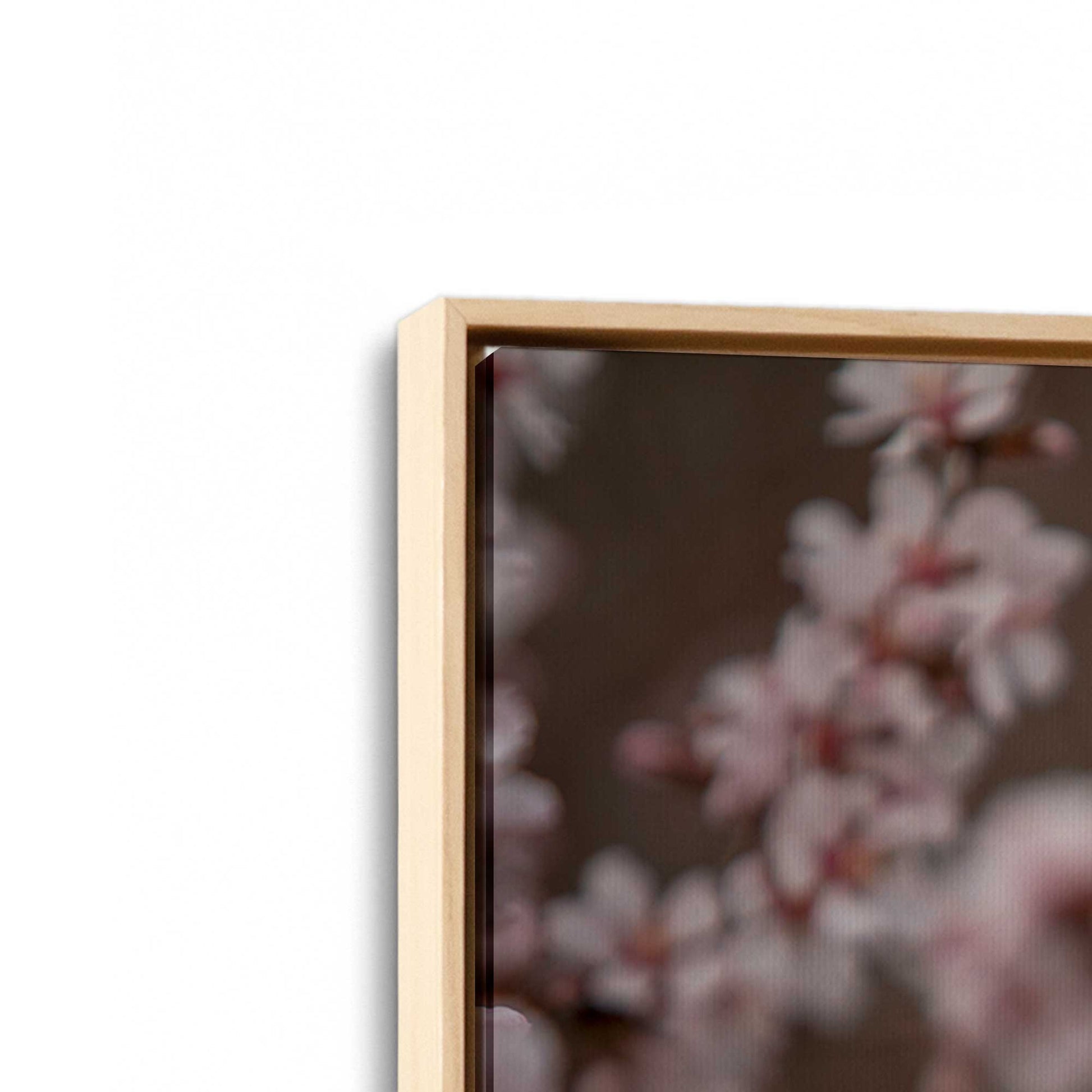 [Color:American Maple], Picture of art in a American Maple frame at an angle