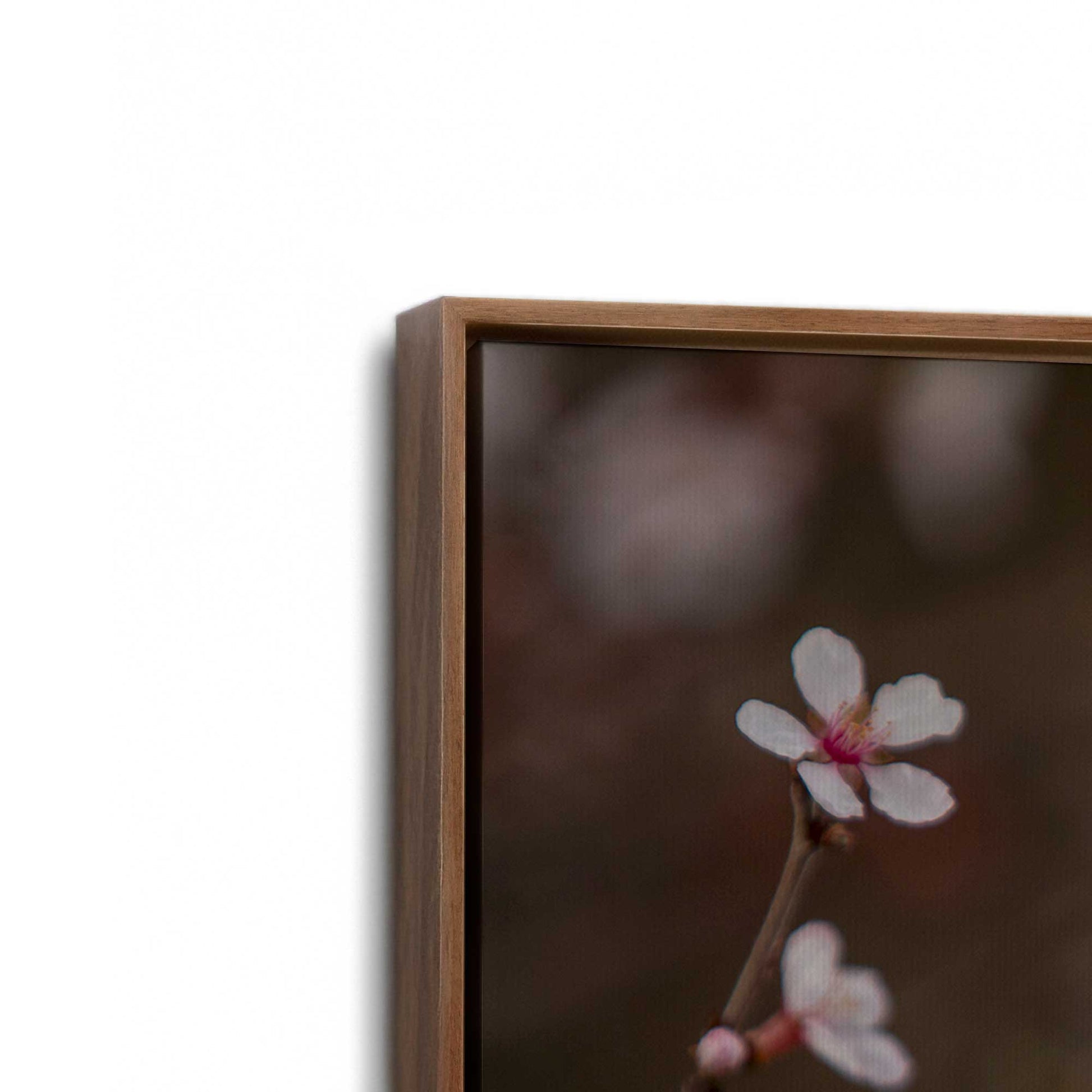[Color:Walnut], Picture of art in a Walnut frame at an angle