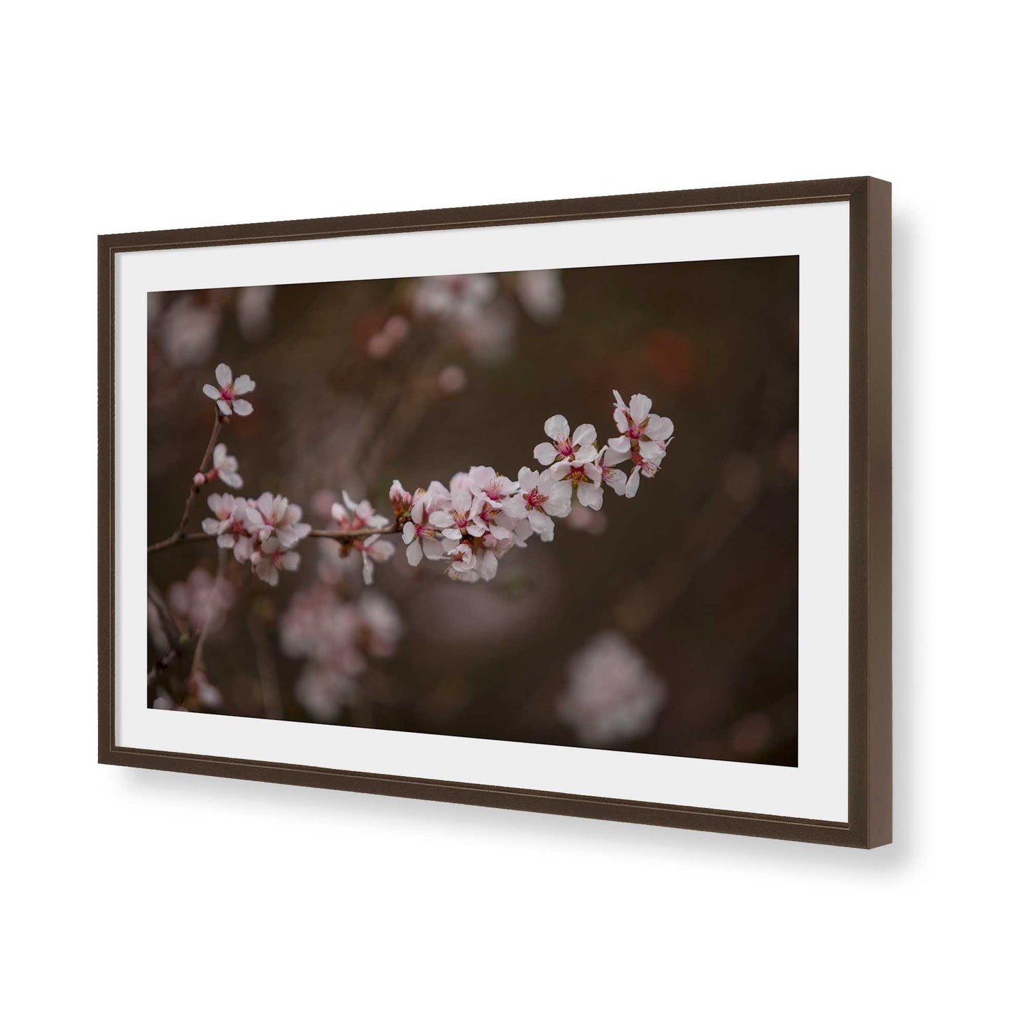 [Color:Brown], Picture of art in a Brown frame of the corner