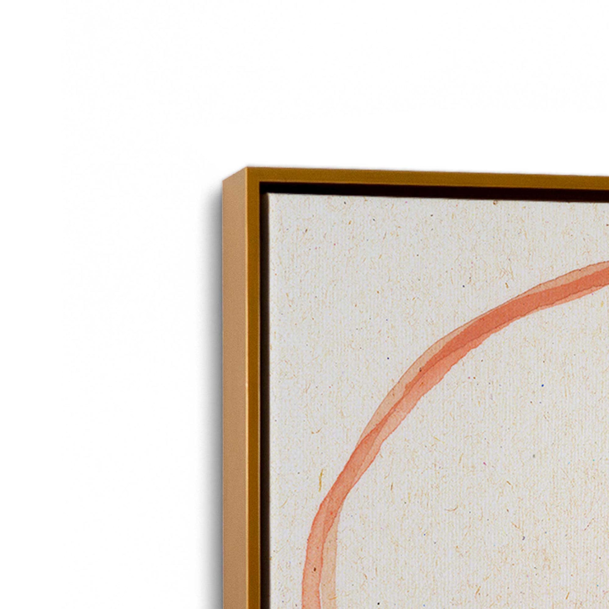 [Color:Polished Gold], Picture of art in a Polished Gold frame at an angle