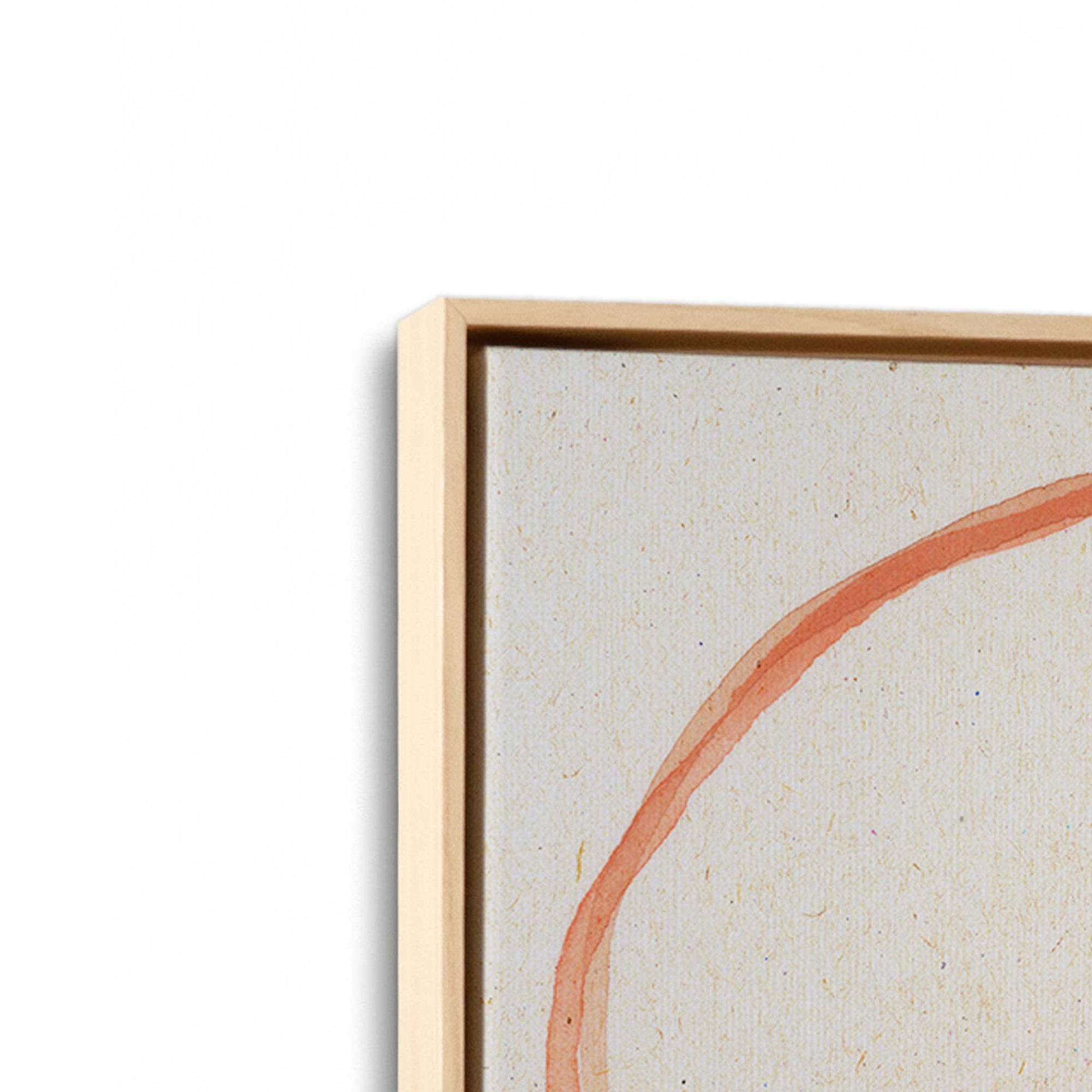 [Color:American Maple], Picture of art in a American Maple frame at an angle