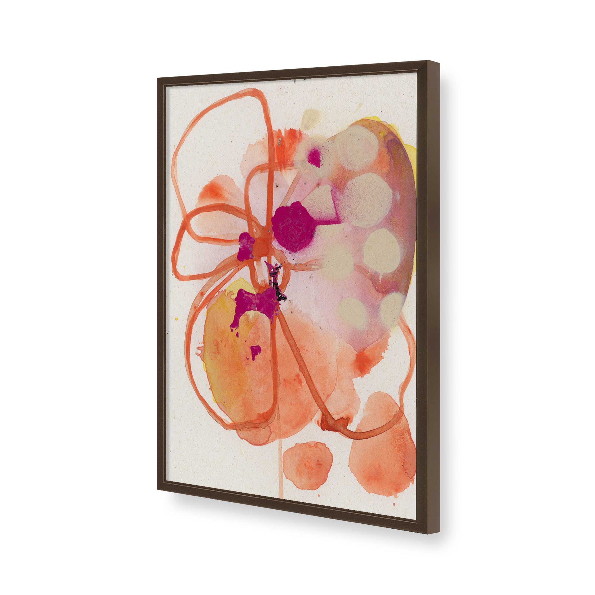 [Color:Brown], Picture of art in a Brown frame of the corner