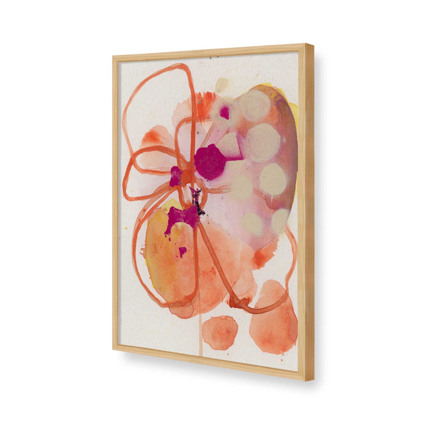 [Color:American Maple], Picture of art in a American Maple frame of the corner
