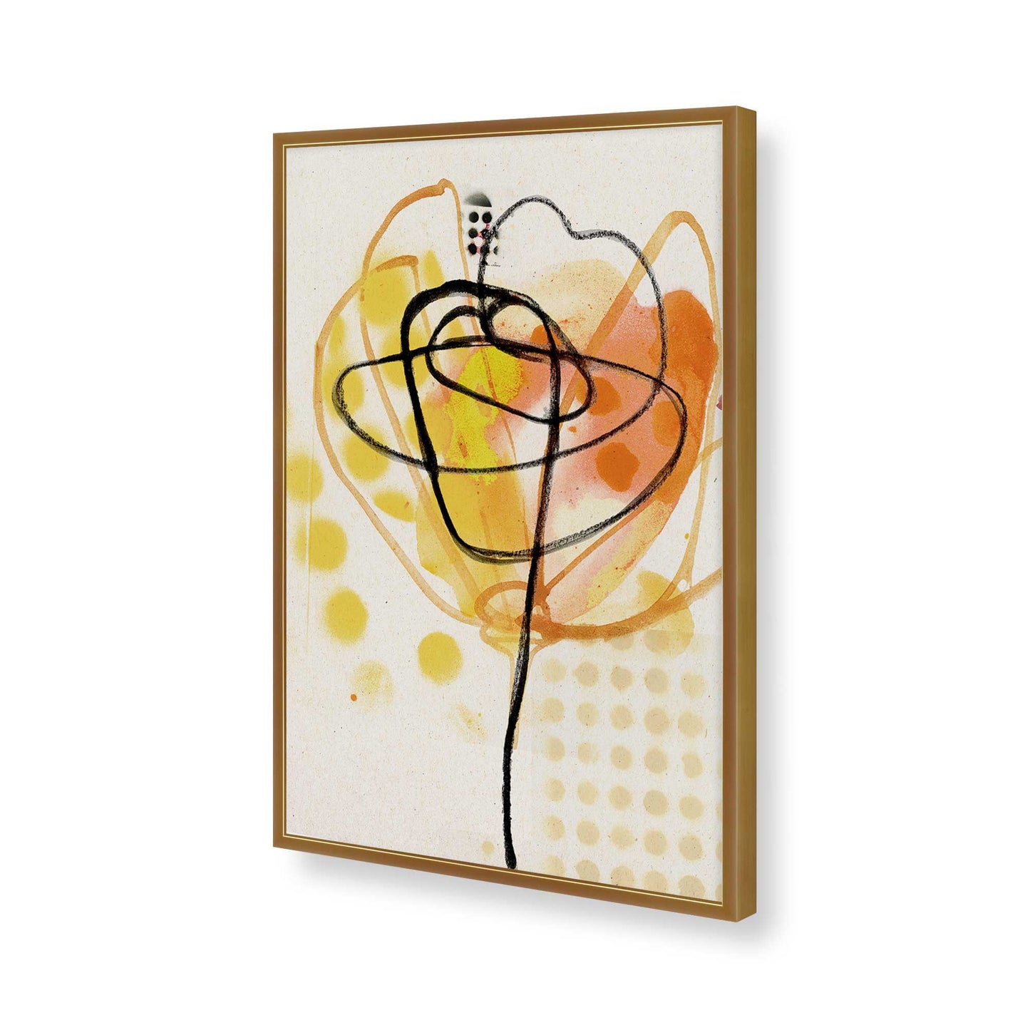[Color:Polished Gold], Picture of art in a Polished Gold frame of the corner