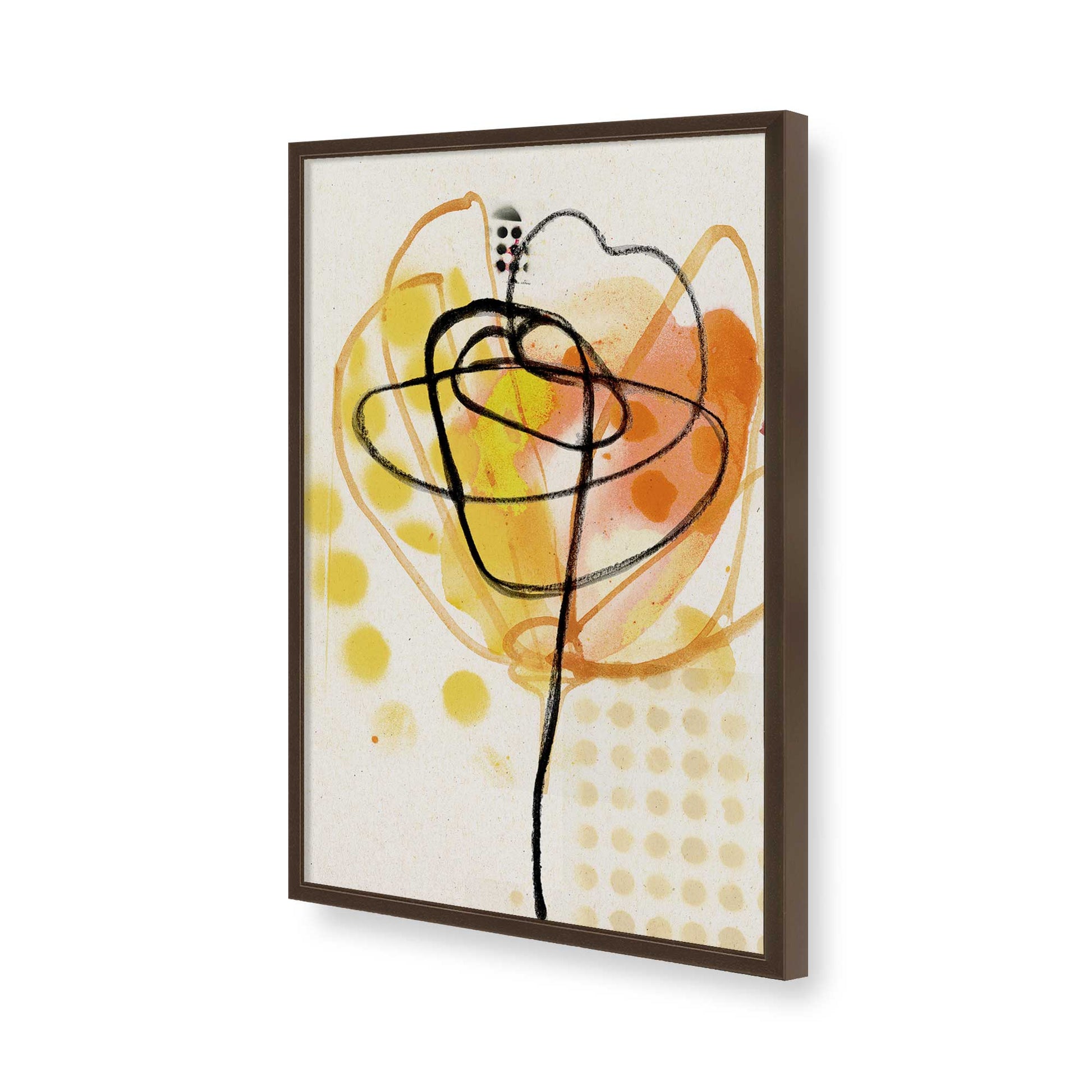 [Color:Brown], Picture of art in a Brown frame of the corner