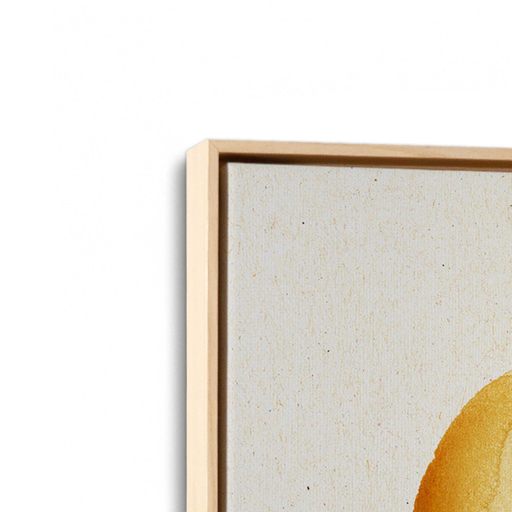 [Color:American Maple], Picture of art in a American Maple frame at an angle