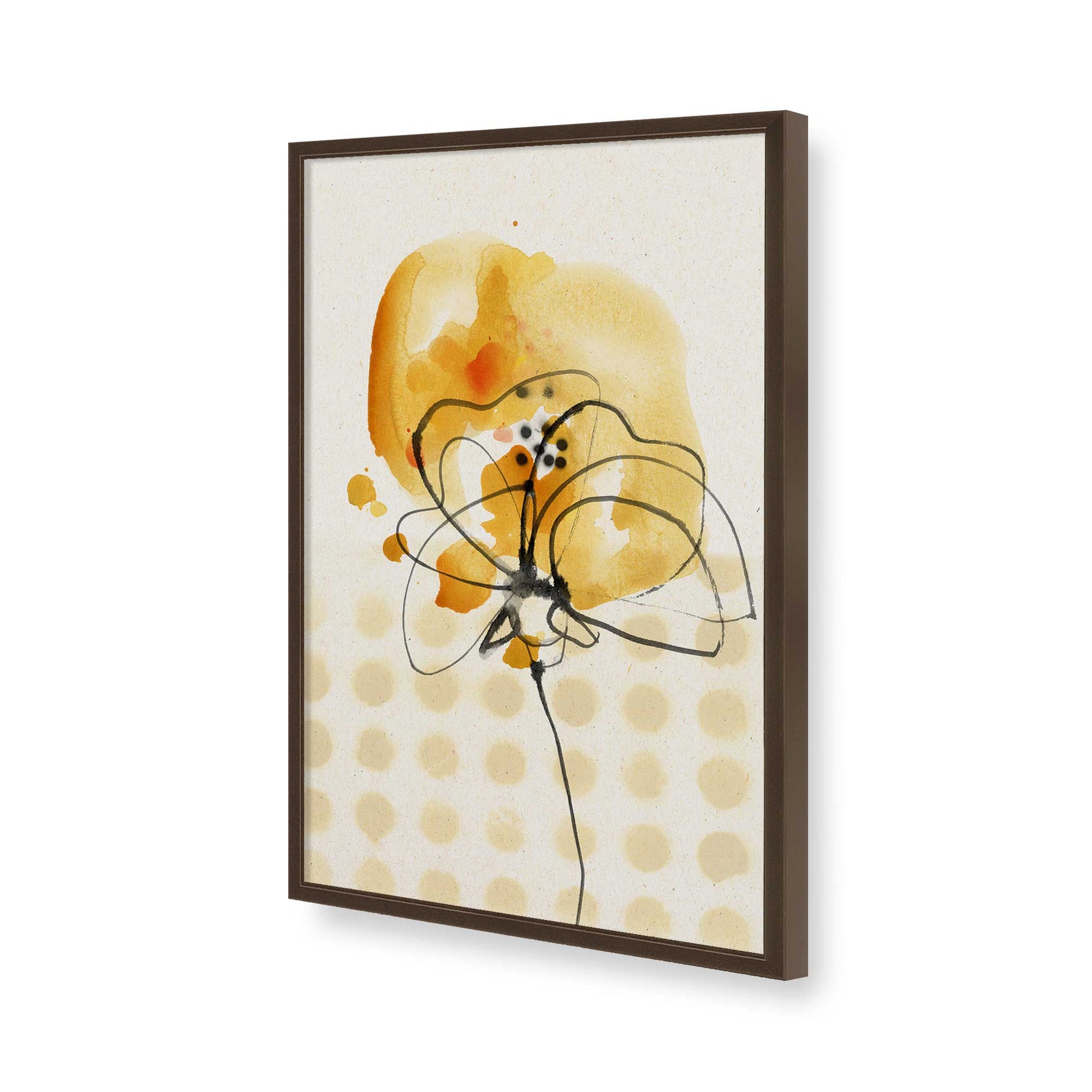 [Color:Brown], Picture of art in a Brown frame of the corner