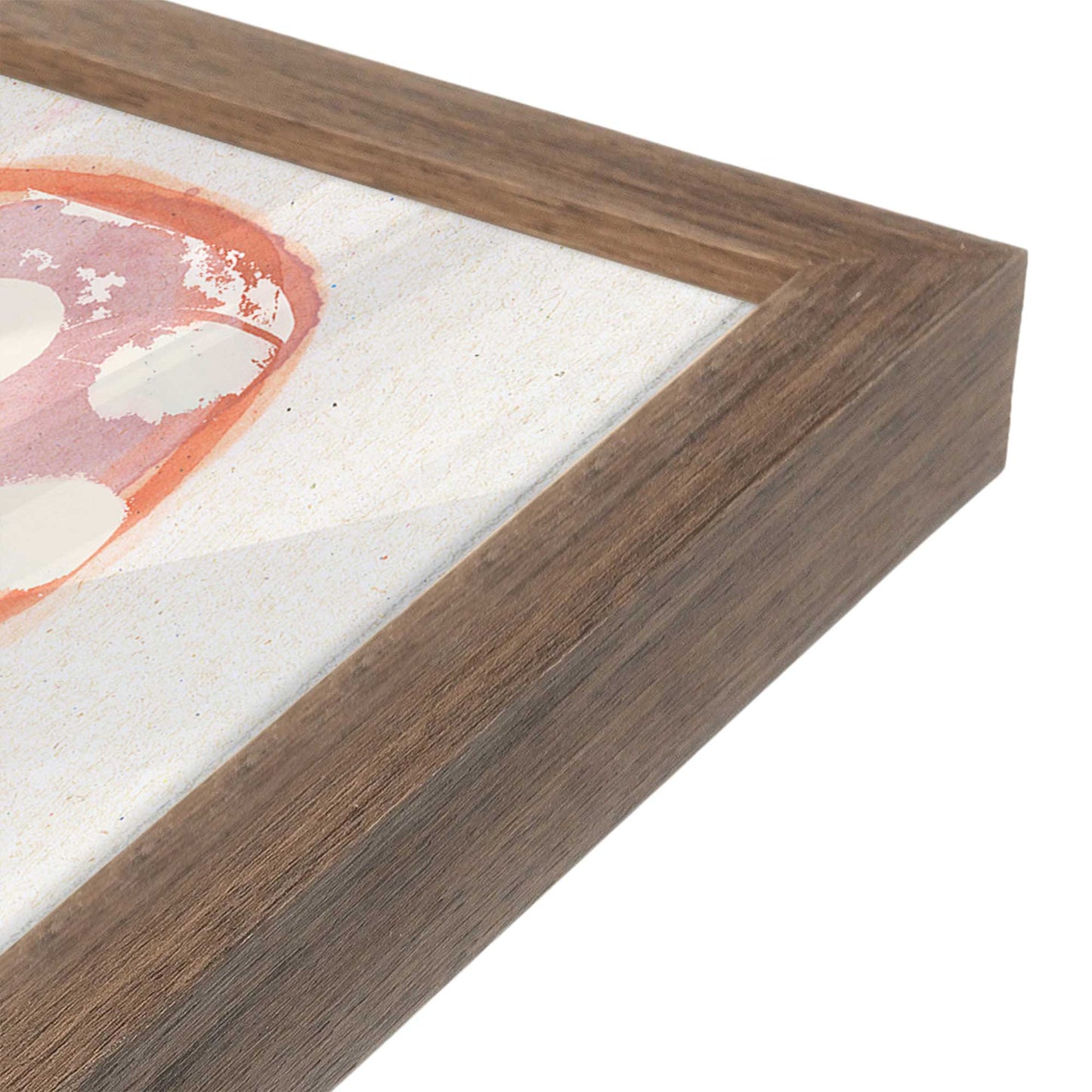 [Color:Walnut], Picture of art in a Walnut frame at an angle