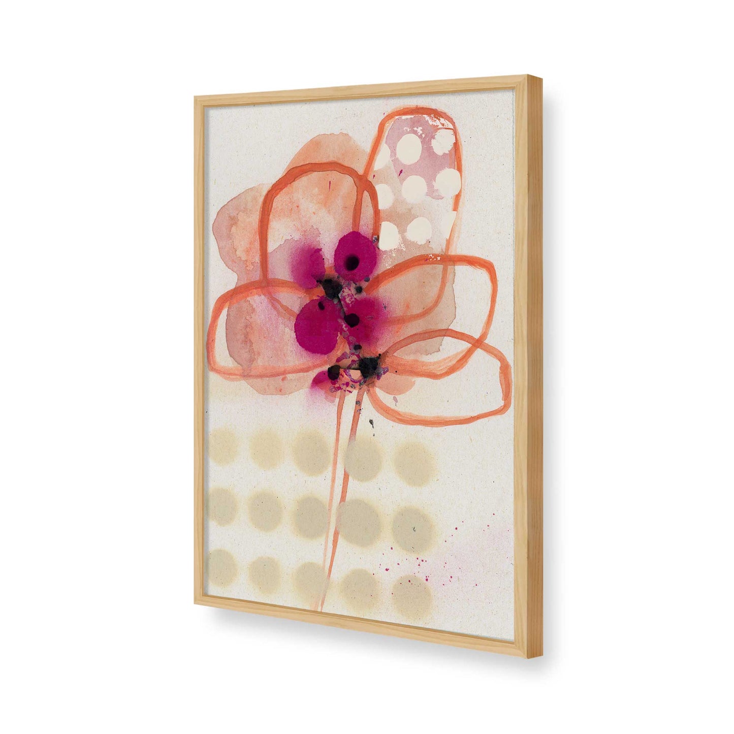 [Color:American Maple], Picture of art in a American Maple frame of the corner