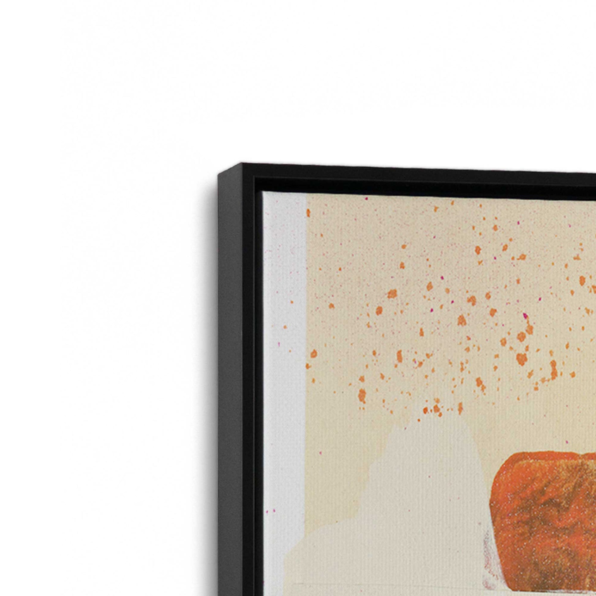 [Color:Satin Black], Picture of art in a Satin Black frame at an angle