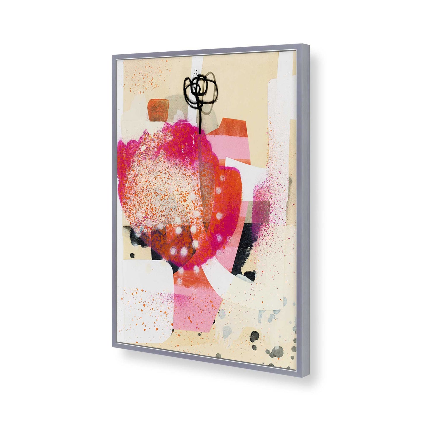 [Color:Polished Chrome], Picture of art in a Polished Chrome frame of the corner