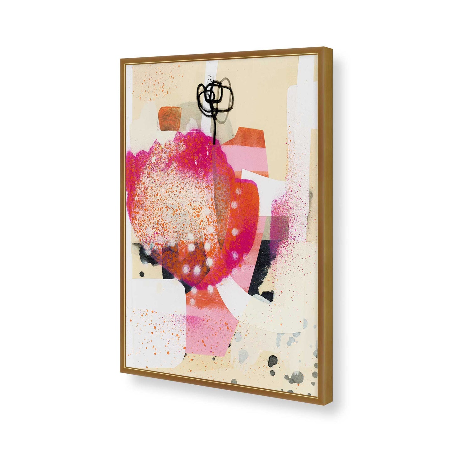 [Color:Polished Gold], Picture of art in a Polished Gold frame of the corner