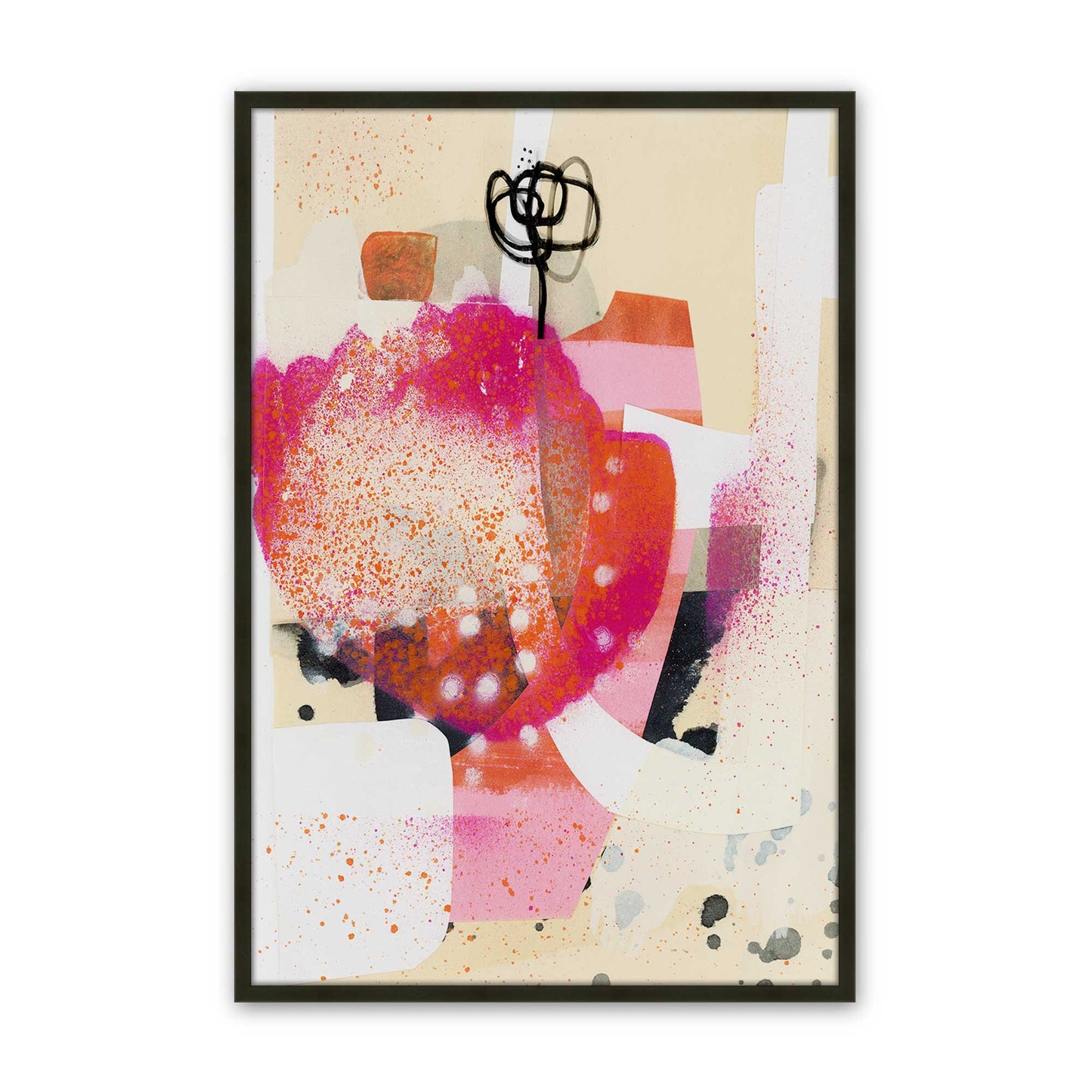 [Color:Satin Black], Picture of art in a Satin Black frame