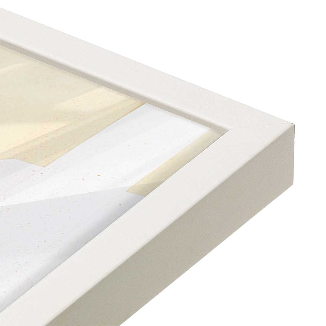 [Color:Opaque White], Picture of art in a Opaque White frame at an angle