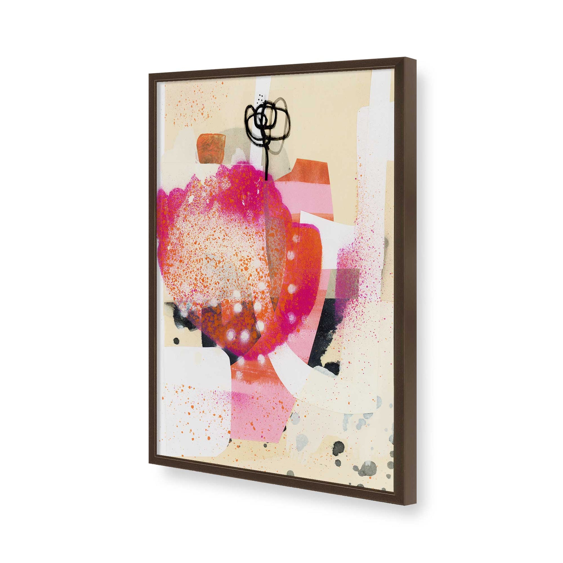 [Color:Brown], Picture of art in a Brown frame of the corner