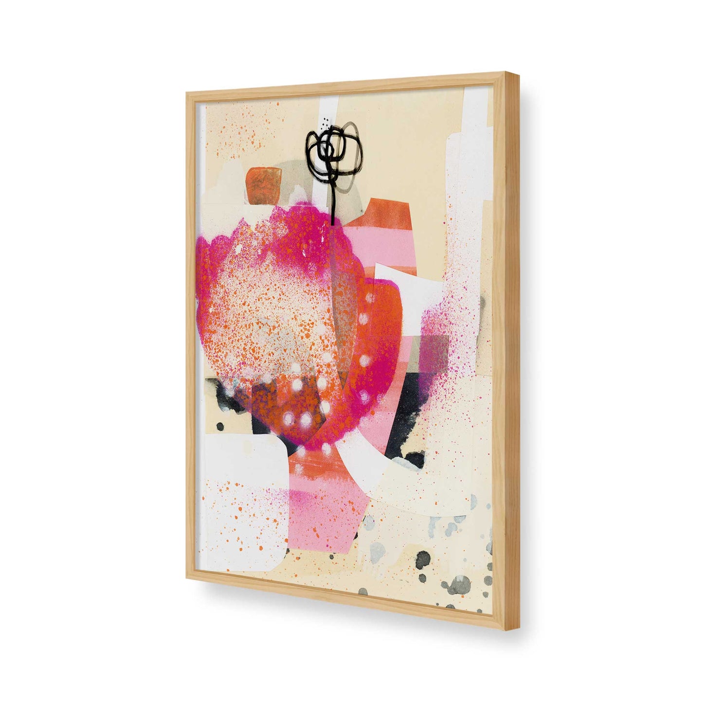 [Color:American Maple], Picture of art in a American Maple frame of the corner