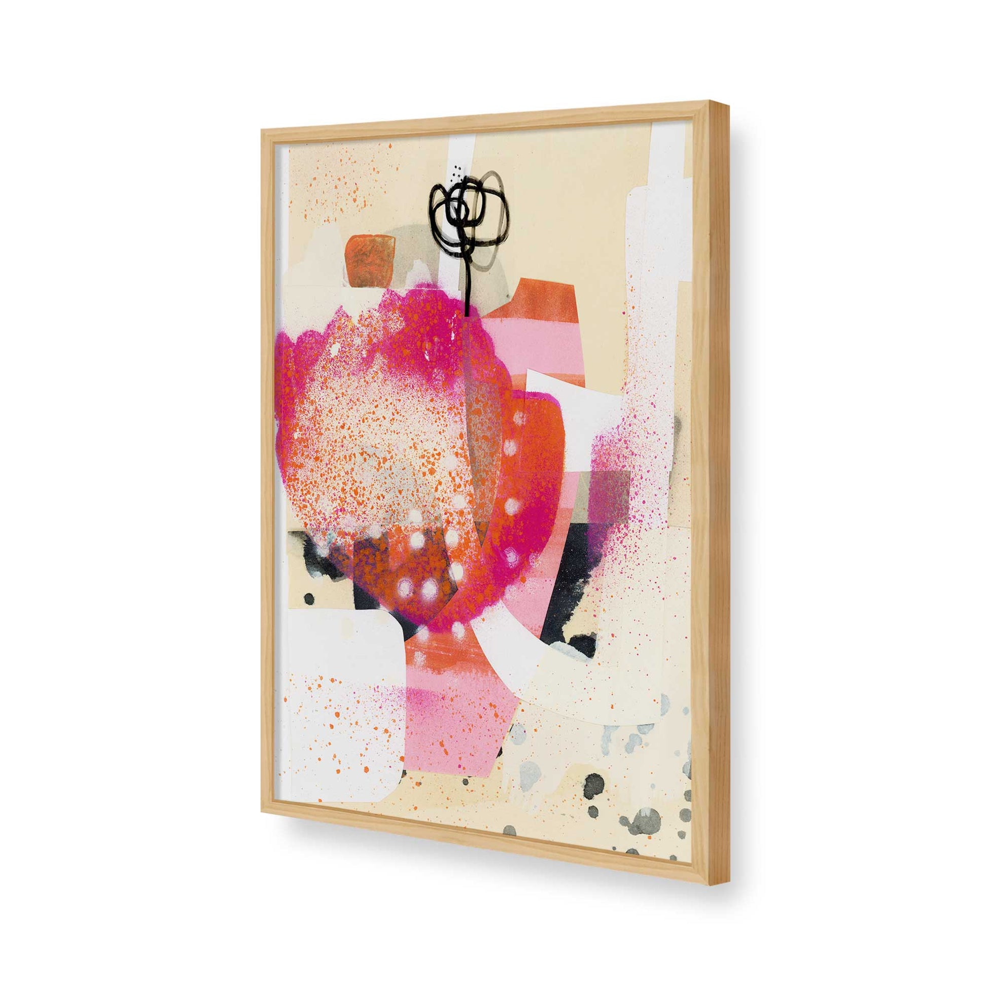 [Color:American Maple], Picture of art in a American Maple frame of the corner