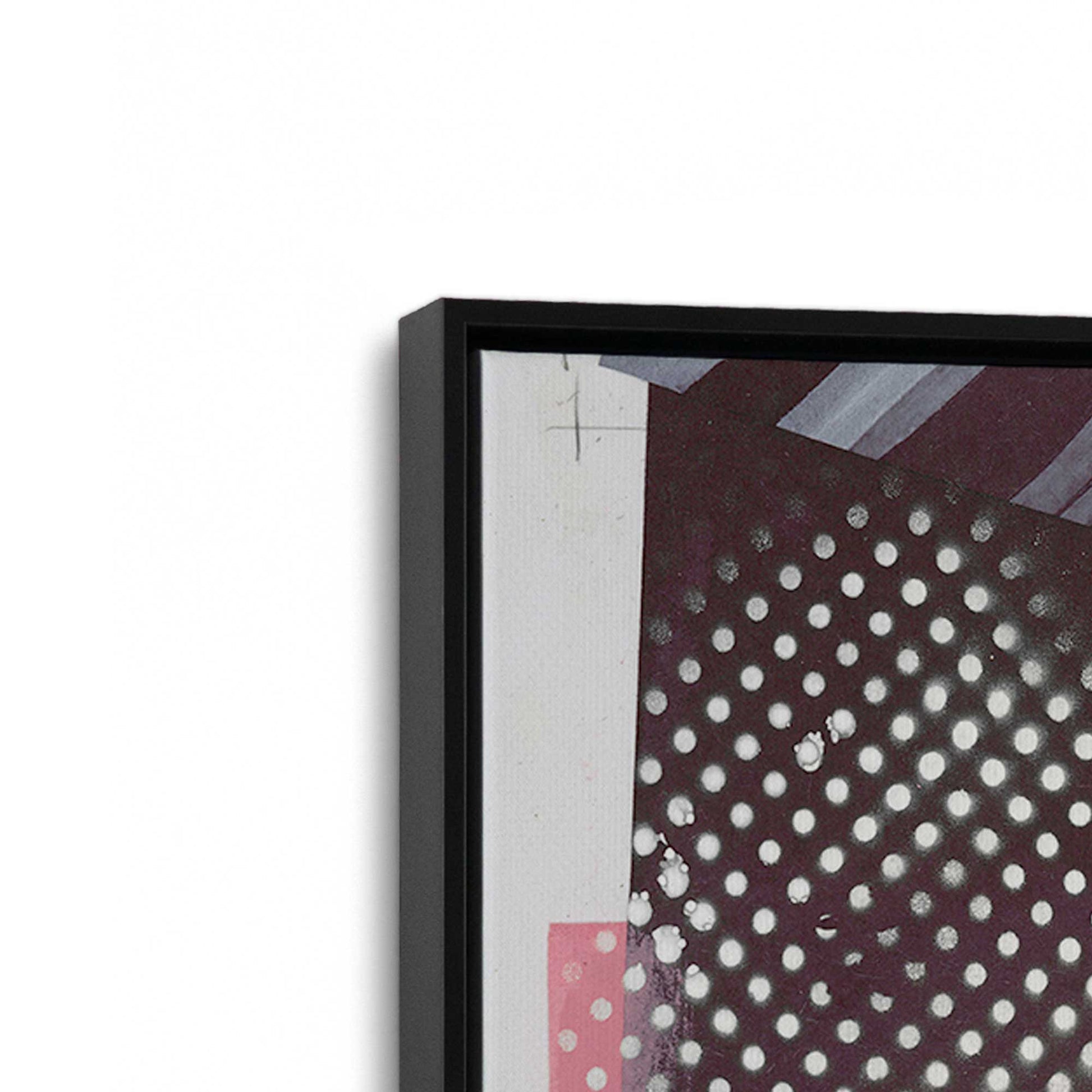 [Color:Satin Black], Picture of art in a Satin Black frame at an angle