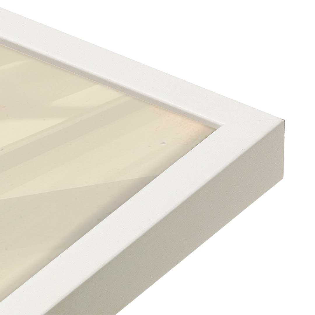 [Color:Opaque White], Picture of art in a Opaque White frame at an angle